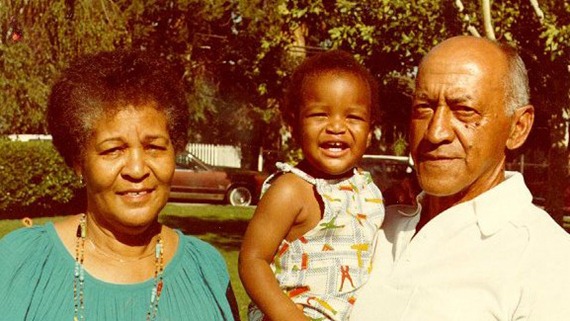 My grandmother, me, and my grandfather