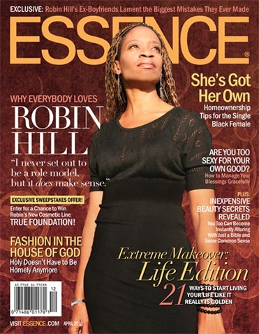 A faux Essence Magazine cover I created for Robin a few years ago. She loved it so much, she had it printed and framed in her house. We used it as the cover for the program of her memorial service.